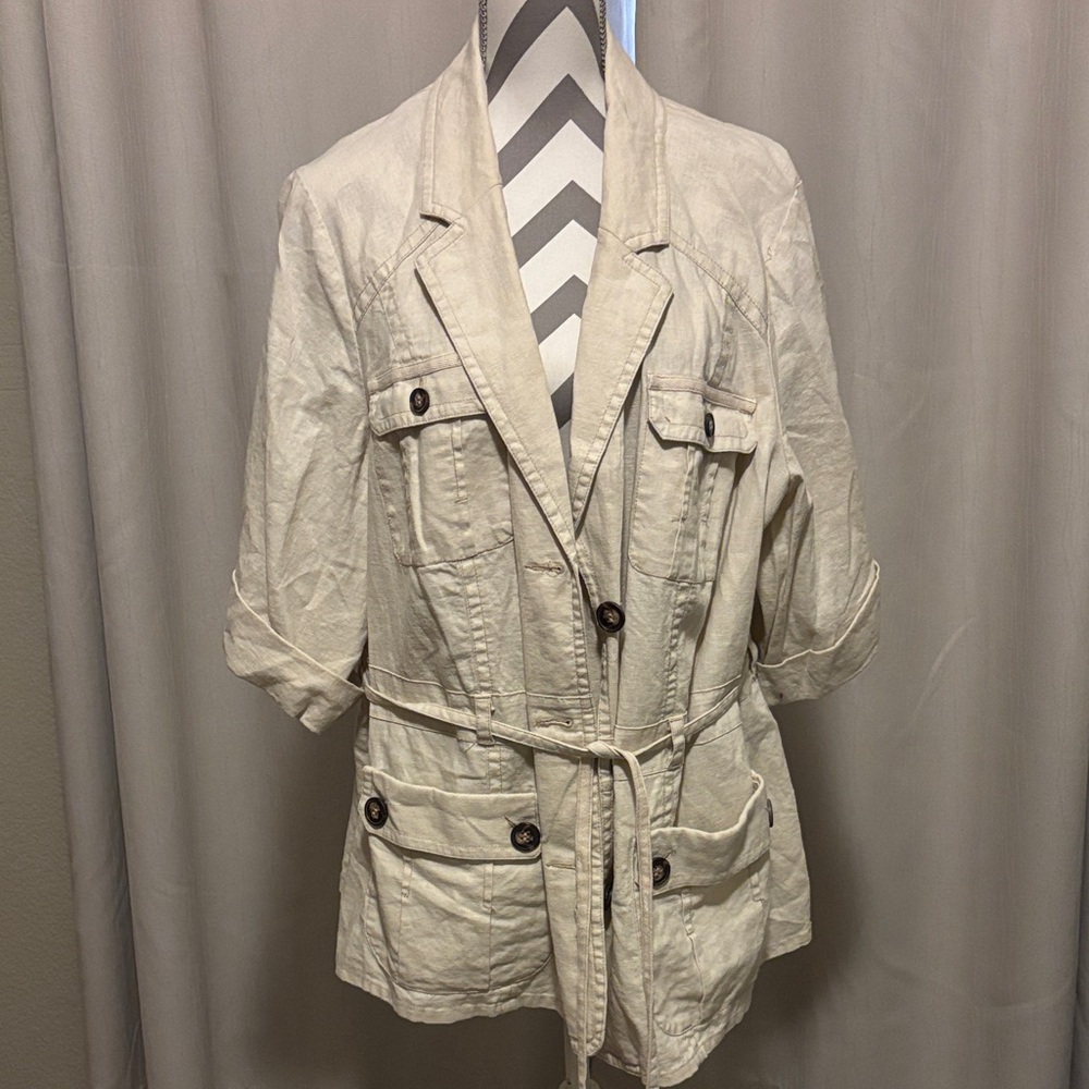 Lane Bryant Cream Utility Jacket